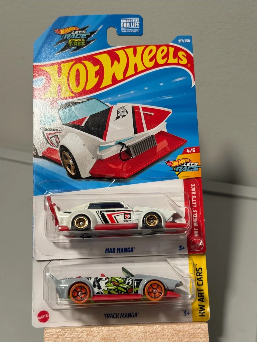 Hot Wheels Treasure Hunt Mad Manga & Track Manga Twin Pack - White & Silver